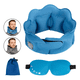 thumbnail image 3 of Almohada De Viaje Inflable, cojin De Cuello Oficina Y Antifaz Malubero Azul, 3 of 5