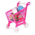 thumbnail image 4 of Juego de carrito de compras para niños, modelo de mini carrito de compras de supermercado, juego de roles, Rosa, 4 of 9
