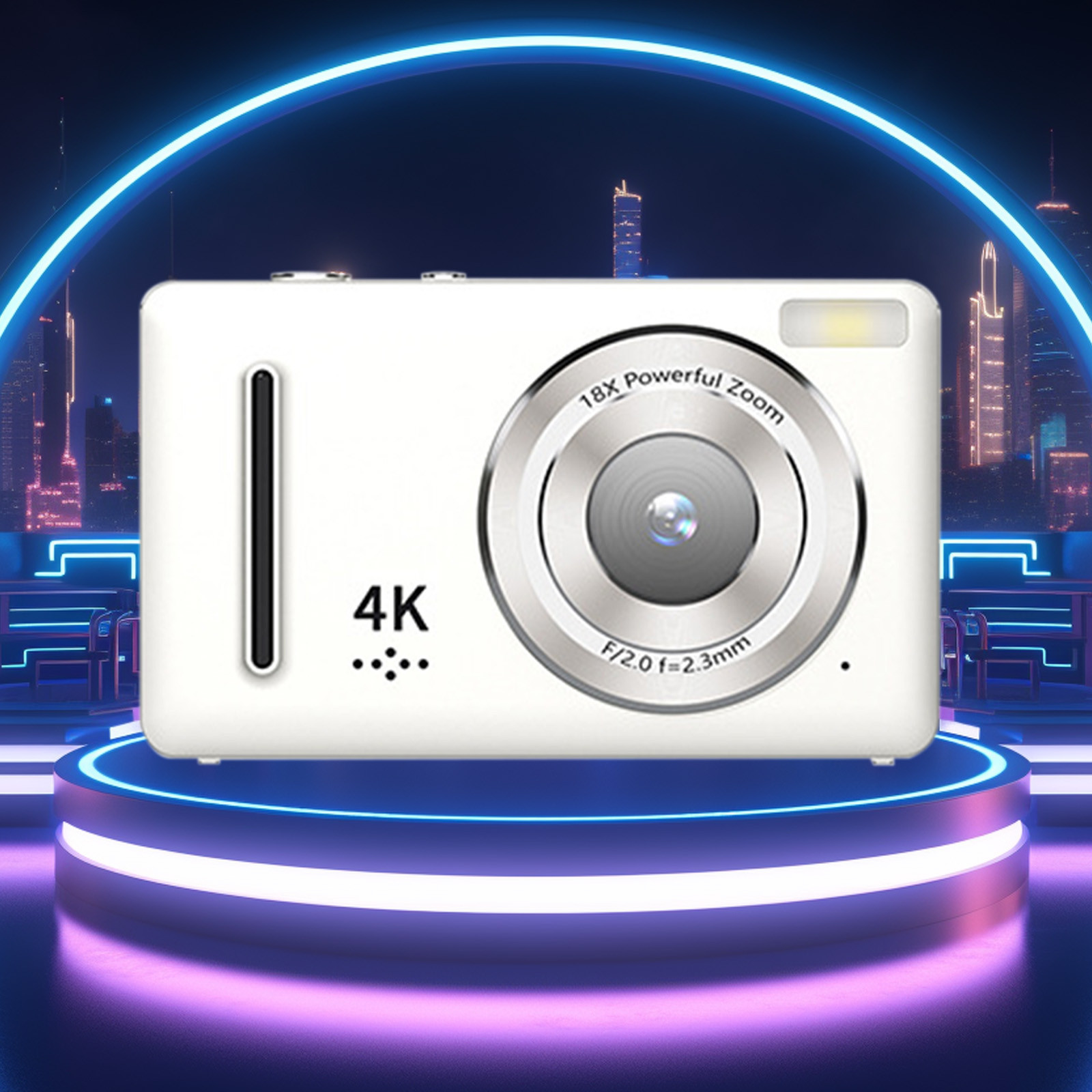 Cámara digital Cámara digital Fotografía HD 1080P Admite hasta 64MP Estabilización electrónica 18X Digital Pantalla CCD de 2,4 pulgadas Cámara portátil para estudiantes Cámaras digitales para estudian
