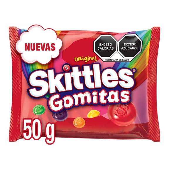 Gomitas Skittles original con sabores de frutas 50 g