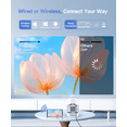 thumbnail image 2 of Magcubic Mini Proyector 8K y 4K Compatible con WiFi 6 y BT 5.4, Altavoz con Base de Sonido de 5W, Proyector Portátil Automático con Teclado Vertical Giratorio 180° para Hogar Recámara Películas para, 2 of 11
