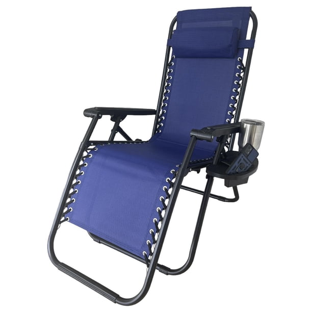 Silla Camastro Reclinable Gravedad 0 Plegable Jardin Playa azul