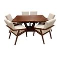 thumbnail image 2 of Set de Comedor SALVANTO Dallas 6 Sillas Chapa de Parota Color Tzalam 160x100 cm, 2 of 7