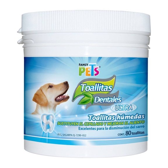 Toallitas Dentales para Perros Fancy Pets Húmedas 80 Pzas