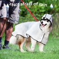 thumbnail image 4 of Impermeable transparente para perros con capucha cortavientos y puños elásticos impermeables, ajustables e impermeables, apto para perros medianos y grandes., 4 of 5