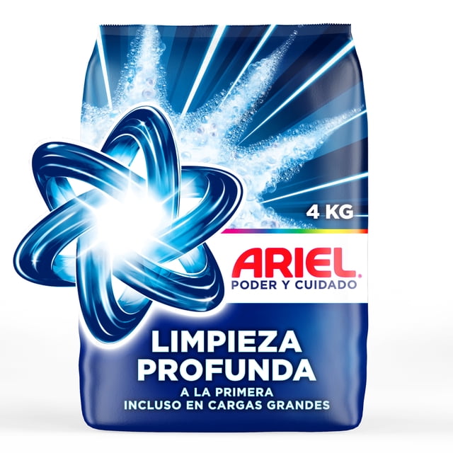 Detergente en Polvo Ariel Limpieza Profunda a la Primera Polvo Ultra Fino 4 kg