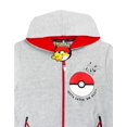 thumbnail image 5 of Sudadera con capucha con cremallera para niños Pokémon, gris, manga larga, 7-8 años, 5 of 5