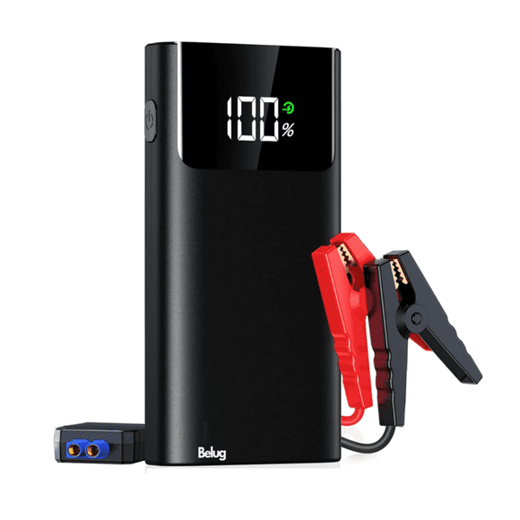 Arrancador De Batería Portátil Para Coche 8 Cilindros 5000a Belug, Negro