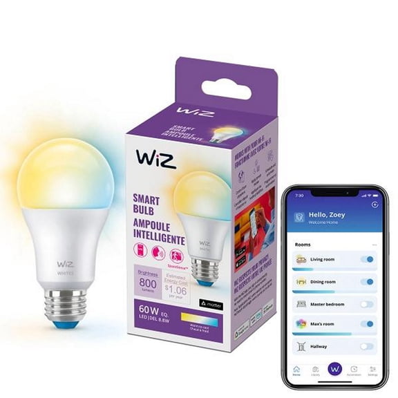 spot inteligente wiz gu10 luz cálida a fría y multicolor wi-fi