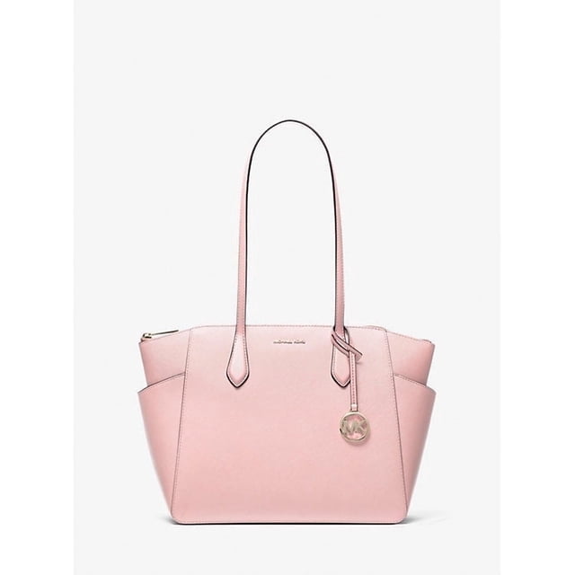 Michael Kors Bolso Tote Mediano Marilyn de Piel Saffiano con Zíper Superior para Mujer (Color Rosa Empolvado)