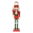 thumbnail image 3 of Adorno navideño de cascanueces, decoración de mesa, figura, estatua, cascanueces de madera A, 3 of 9