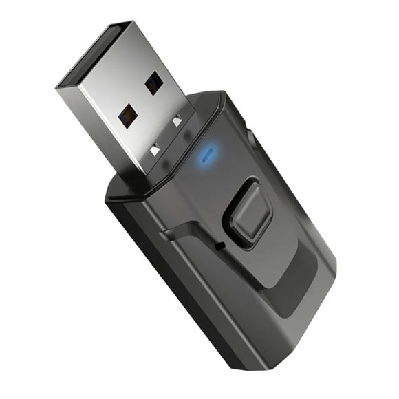 Receptor Bluetooth USB, receptor de música USB 4 en 1 para automóvil, adaptador de audio Bluetooth, elegante y moderno
