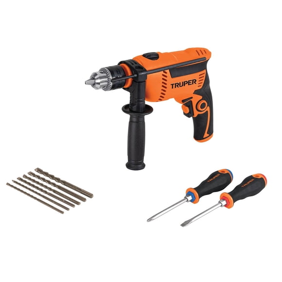 Combo Rotomartillo Truper 650W con Brocas y Desarmadores