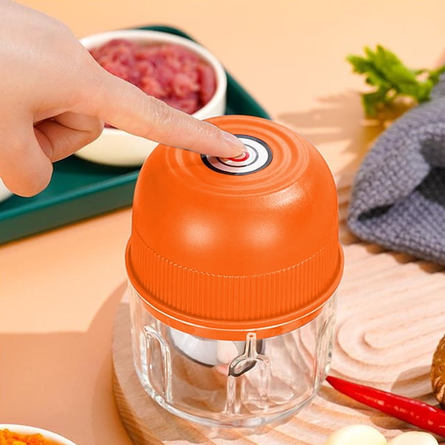 Mini triturador de ajo | Procesador de alimentos inalámbrico tipo C ...