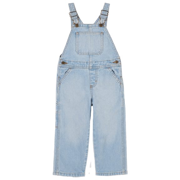 Wrangler Authentics Overol clásico de mezclilla para niño, Lavado claro, 5 Años