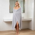 thumbnail image 4 of CaiYueKe Coral Fleece Striped Bath Towel 140x70cm Thick Soft Absorbent Quick Dry Lightweight for Couples Home Bathroom Gym Pool Beach Travel Hotel Spa Wrap Premium Polyester Fabric, 4 of 7