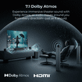 thumbnail image 4 of ULTIMEA Barra de Sonido 7.1ch con Dolby Atmos para TV, Sistema Envolvente Sound con Subwoofer de 5.25", VoiceMX, BassMX, 4 Bocinas Envolventes, Potencia Máxima de 420W, HDMI eARC, Control por APP,, 4 of 19