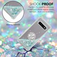 thumbnail image 3 of Funda para Samsung Galaxy S10 Plus con Brillo Líquido Flotante, Purpurina, Parachoques y Anillo Giratorio Soporte, 3 of 5