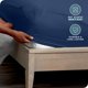 thumbnail image 4 of Sábana Ajustable de Lujo Bare Home Colección 1800 Tamaño Queen Azul oscuro, 4 of 7