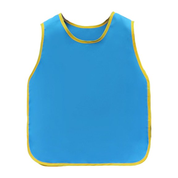 Delantal de pintura impermeable, multiusos, sin mangas, para niños de 5 a 7 años Azul