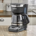 thumbnail image 2 of BLACK+DECKER - Cafetera digital de 12 tazas, CM1165GY, programable, filtro de cesta lavable, Sneak-A, 2 of 11