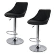 thumbnail image 2 of Sillas de Bar para Barra de Cocina con Respaldo y Reposapies de Altura Ajustable Bancos para Bar con Asiento Acolchado Diseño Elegante Set de 2 Piezas Negro, 2 of 6