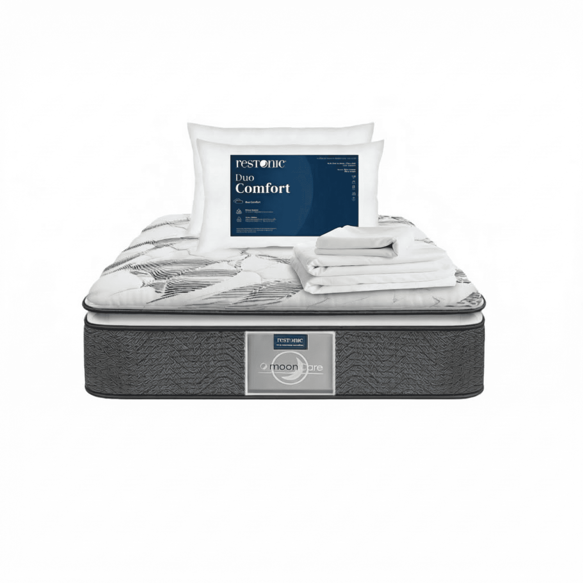 Colchón Queen Size Restonic Ortopédico Ultra Confort +  2 Almohadas Premium + Sabanas Frías