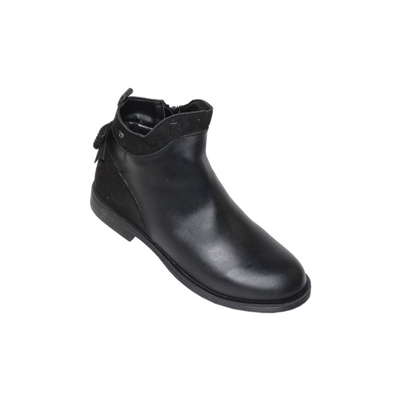 BOTA CASUAL VESTIR COQUETA NIÑA NEGRO PIEL 92300A
