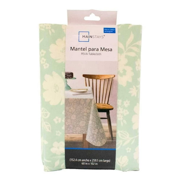 Mantel Mainstays Rectangular para Mesa Peva Tablecloth Diseño Floral Multi