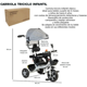 thumbnail image 2 of Carriola Triciclo Convertible Infantil Con Toldo Modelo Gris, 2 of 4