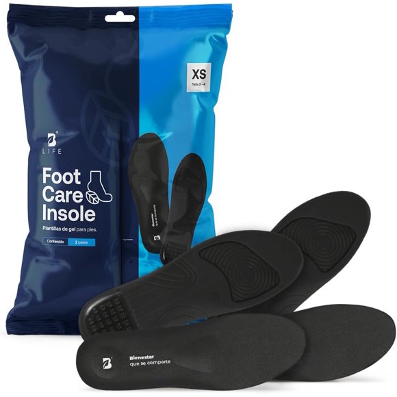 Plantillas de Gel Termorreguladoras Talla XS | Almohadillas para Pies Adaptables a Todo Tipo de Zapato | B Life