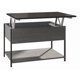 thumbnail image 5 of MESA EXTENSIBLE − BERNA  Mesa de Centro Elevable,  Mesa Auxiliar Estancia, Recámara y Oficina, Patas Metálicas, Tablero Laminado Texturizado  (NEGRO LISO )0, 5 of 9