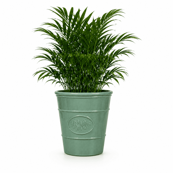 Planterist Maceta Grande Acabado cerámico 33.4L 40 x 41 cm para Interior o Exterior Súper Resistente Verde Brilloso