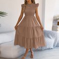 thumbnail image 1 of TaTaai Women‘s Sleeveless Shift Dress, Tank Top Style Round Neck Midi, Solid Color Casual Summer Dress, Loose Fit Day to Day Dress Gift, 1 of 9
