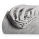 thumbnail image 1 of Bare Home Sábana Ajustable de Vellón Acogedor - Sábana de Vellón Polar Extra Suave - Sábana de Bolsillo Profundo - Twin, Gris Claro, 1 of 5