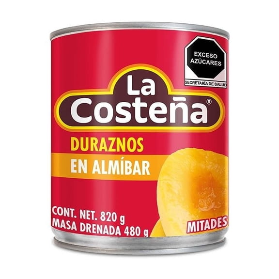Duraznos en almíbar La Costeña en mitades 820 g