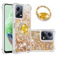 thumbnail image 1 of Funda para Xiaomi POCO X5 5G con Brillo Líquido Flotante, Purpurina, Parachoques y Anillo Giratorio Soporte, 1 of 5