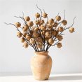 thumbnail image 1 of Calabaza de terciopelo sintético con ramas y bayas: decoración artificial de otoño para el hogar, ideal para la repisa de la chimenea, la mesa o como centro de mesa festivo., 1 of 7