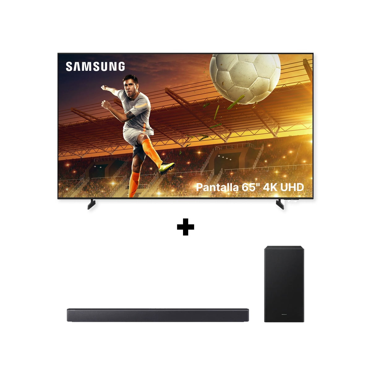 Combo TV Pantalla Samsung 65" Smart TV 4K UHD + Barra de sonido 2.1Ch HW-B450F