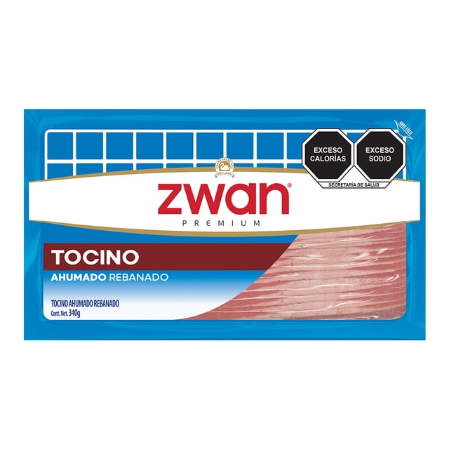 Tocino ahumado Zwan premium rebanado 340 g