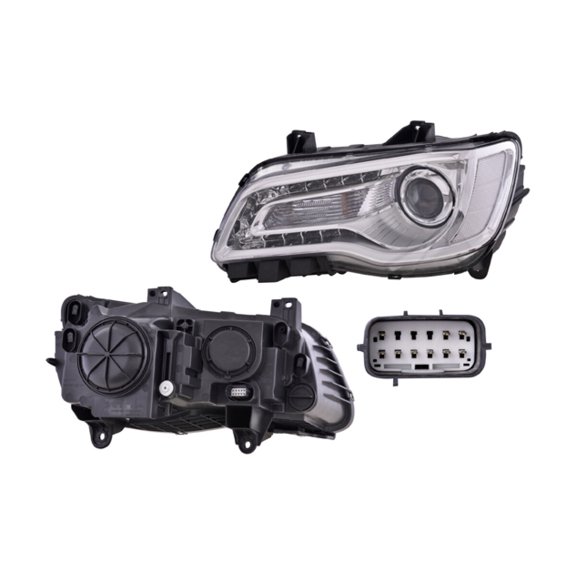 Faro Izquierdo Cromado 300 2018 A 2019 Chrysler Generica