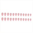 thumbnail image 2 of Uñas postizas, uñas postizas, regalos para mujeres, tamaño mediano, diseño minimalista, uñas francesas con brillo en polvo, uñas modernas, desmontables y usables, parche para uñas 24PSC, 2 of 5