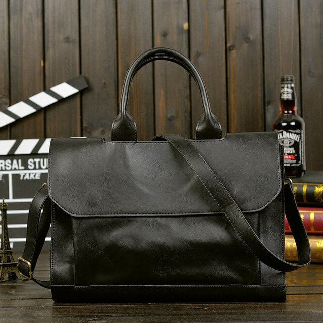 LHSHID Retro Men's Briefcase Crazy Horse Leather Laptop Handbag Business Men Messenger Bags Leather Laptop travel Bag aktentas bolsos