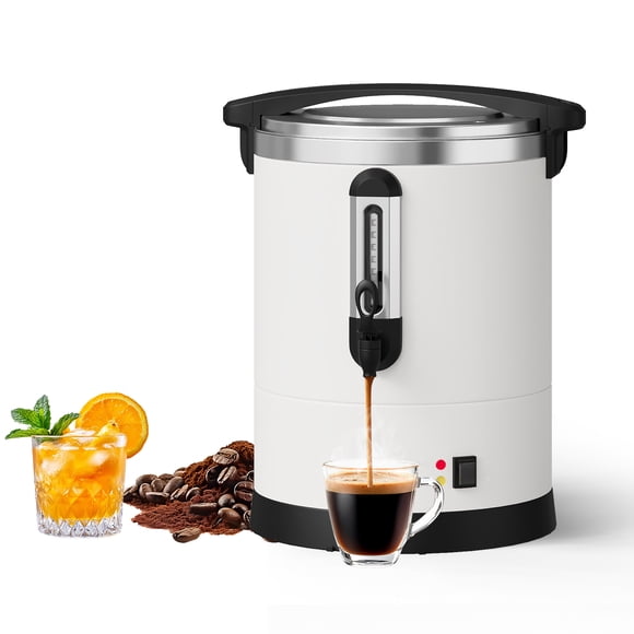 Ideal para hostelería y oficinas - Cafetera urna comercial eléctrica de acero inoxidable con doble pared
