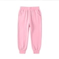 thumbnail image 5 of Pantalones deportivos pierna ancha liso niño/niña, cintura elástica, bolsillos laterales, suaves, transpirables, largos, negro, tallas 90-160 (1-14 años)., 5 of 5