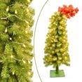 thumbnail image 4 of Amzcrzy Decoración navideña,Árbol de Navidad,Luces navideñas Árbol de Navidad artificial flexible con luces LED cálidas, árbol de Navidad con copa curva y caprichosa, decoración navideña de mesa para, 4 of 8