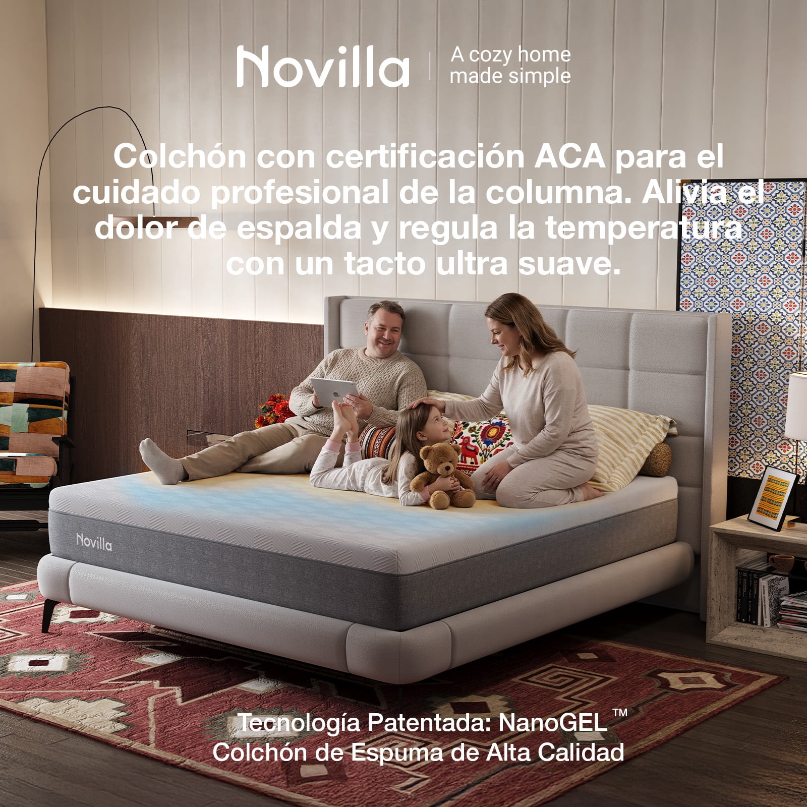 Colchón Queen Size De Espuma Con Gel De 25 Cm, Firmeza Media Y Soporte De Alta Densidad