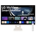 thumbnail image 1 of LG 27SR50F-W MyView Smart Monitor Pantalla IPS FHD (1920x1080) de 27 pulgadas, webOS 23, HDR 10, 2 parlantes incorporados, AirPlay 2, Screen Share, Bluetooth, aplicación ThinQ, control remoto, blanco, 1 of 5