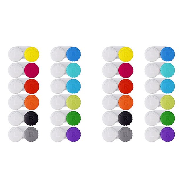 Estuche Colorido para Lentes de Contacto de 24 Piezas, Kit de Inmersión de Lentes de Contacto