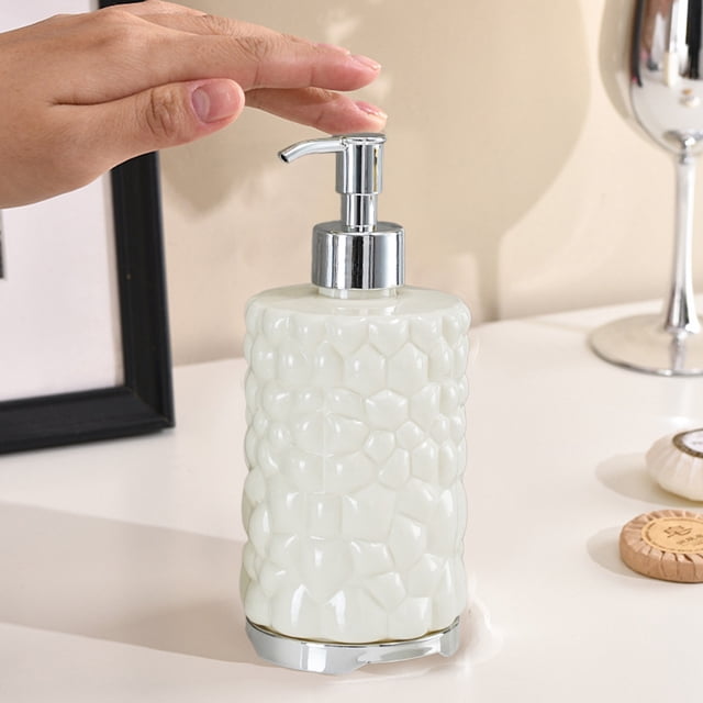 Artículos esenciales para dormitorios, suministros de limpieza, botella dispensadora de desinfectante de manos de 420 ml, elegante botella de desinfectante de manos para baño, cocina, inodoro, estació